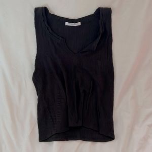 Project Social T ribbed black tank